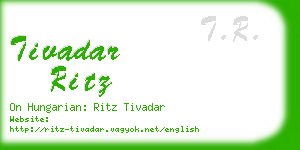tivadar ritz business card
